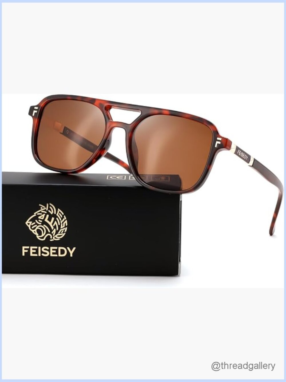 Retro Polarized Aviator Sunglasses UV400 Square Sunnies
